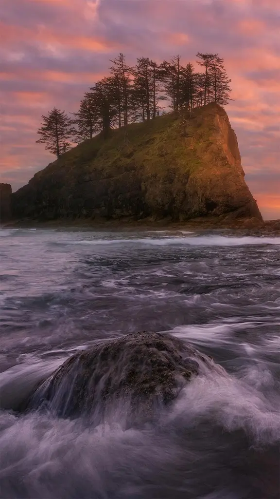 奥林匹克海岸国家海洋保护区的海岸线，美国华盛顿州