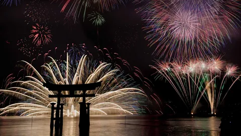 もう一度見たい宮島水中花火大会