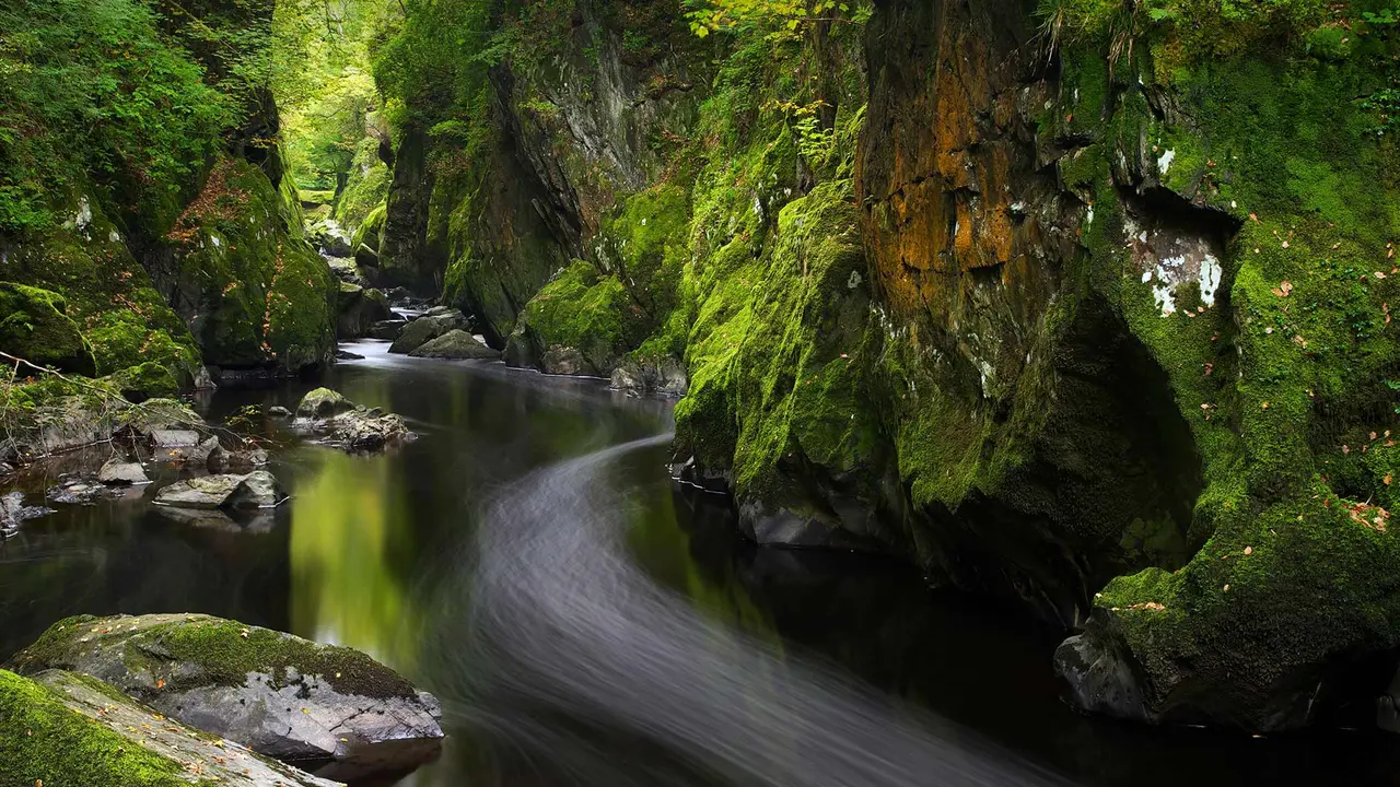 贝图瑟科伊德的Fairy Glen，英国威尔士