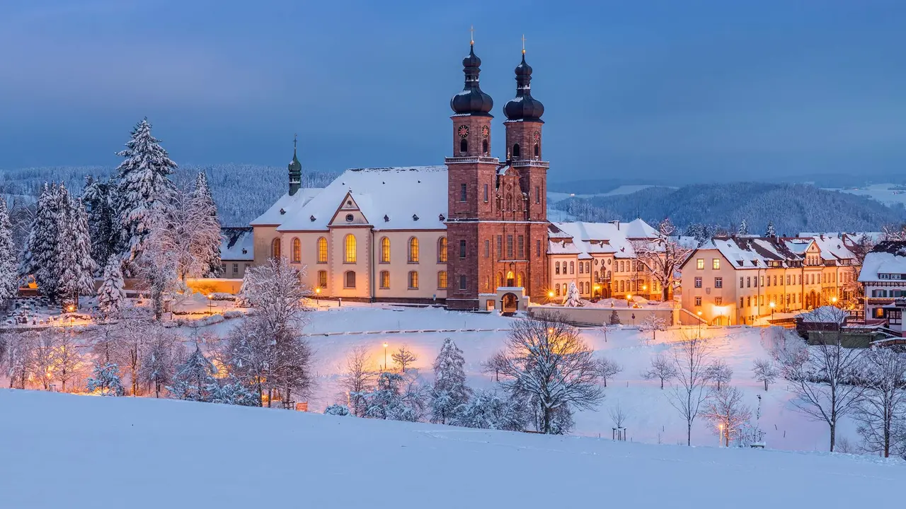 Schnee, Schwarzwald und ein Kloster, welch sch&ouml;nes Poster!