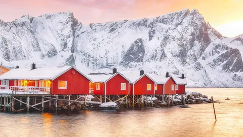 Ein Hauch von Rot im Winterparadies