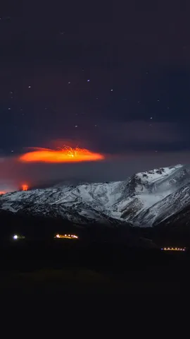 2013年正在喷发的埃特纳火山，意大利西西里岛