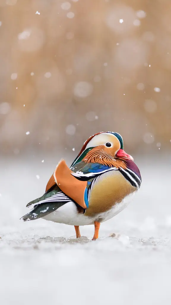 一只华丽招摇的鸳鸯