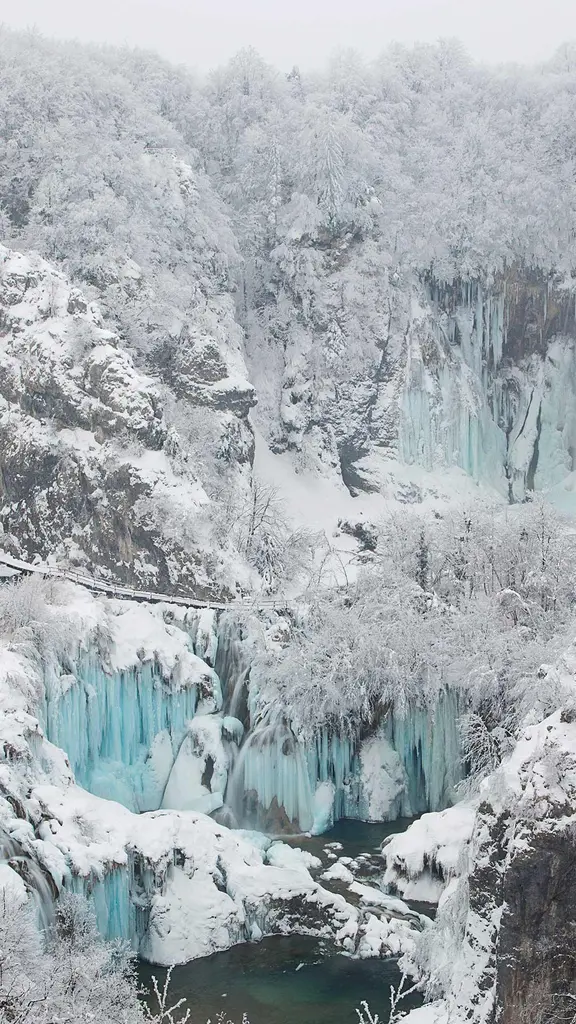 Cascate trasformate in ghiaccio