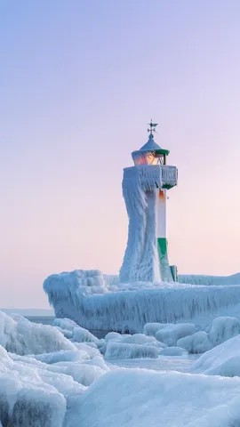 Leuchtender Schneeturm