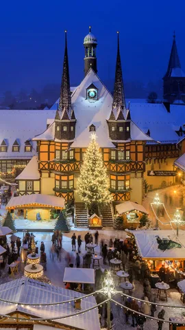 韦尼格罗德的圣诞市场，德国萨克森-安哈尔特州