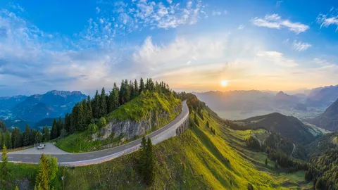 Ein Blick in die Alpenlandschaft