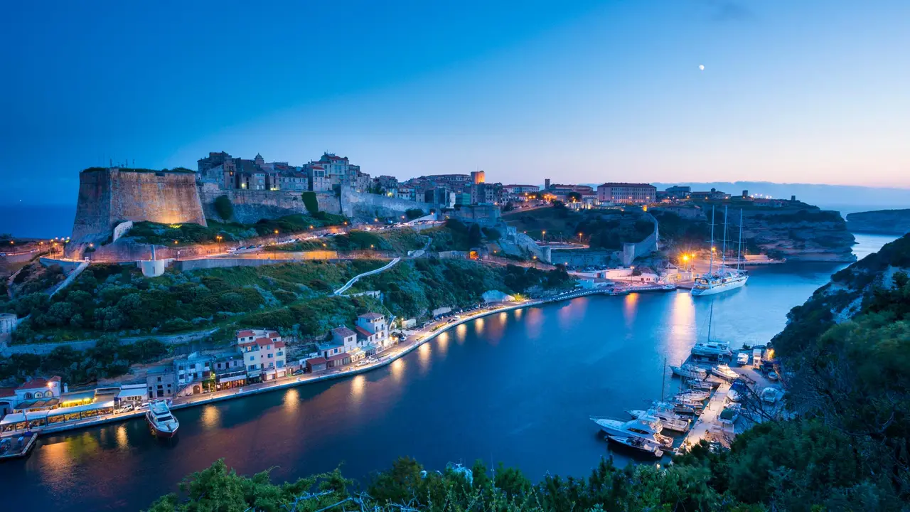 The citadel in Bonifacio, Southern Corsica, France