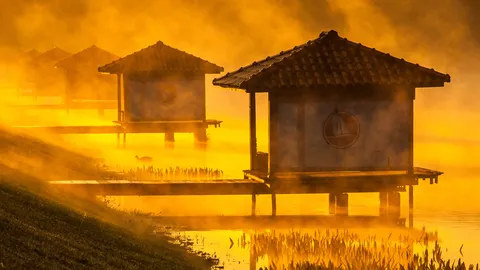 Entre n&eacute;voas e p&ocirc;r do sol